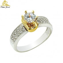 Gümüş Zirkon Taşlı Yüzük